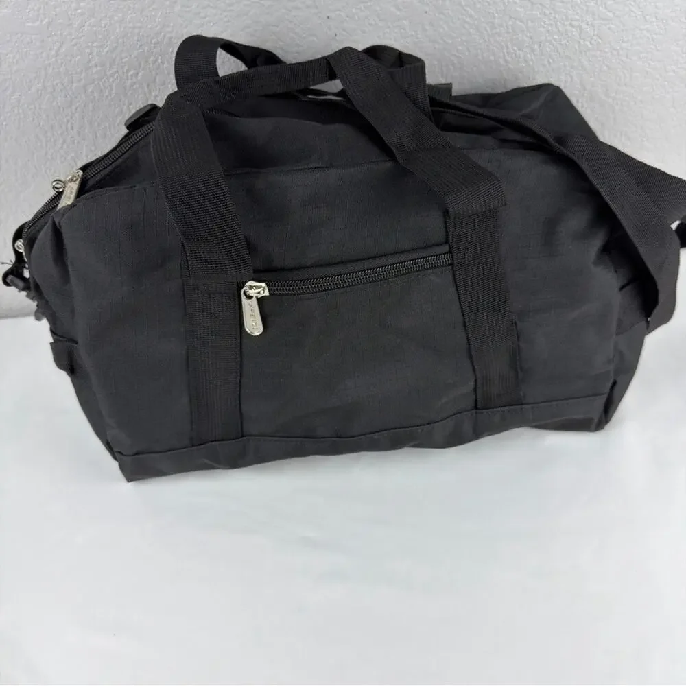 NWOT Small Gym Bag 14 inch lightweight Carry On Mini Duffel Bag Black